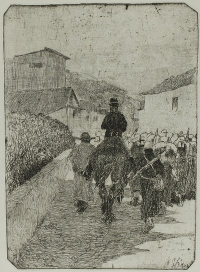 Militær promenade av Giovanni Fattori