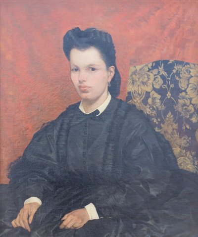 Portrett av den første kona, ca. 1865, Giovanni Fattori (maleri) av Giovanni Fattori