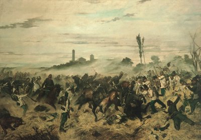 Slaget ved Montebello av Giovanni Fattori