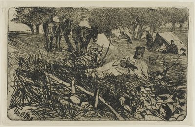 Brevet på leiren av Giovanni Fattori