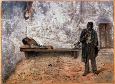 Bårhuset eller den likegyldige - Maleri av Giovanni Fattori