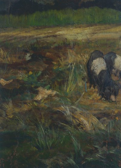 Toskanske Maremma, detalj (olje på lerret) av Giovanni Fattori