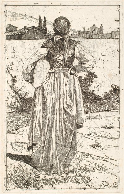 Woman of the Gabbro [Donna al gabbro] av Giovanni Fattori