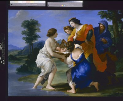 The Finding Of Moses (olje på lerret) av Giovanni Francesco (1610 62) Romanelli