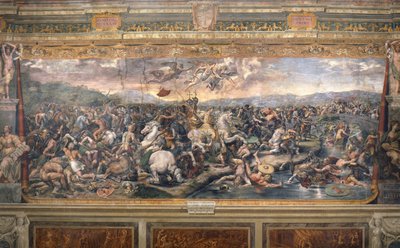 Bataille du pont Milvius - Slaget ved Milvian Bridge - Penni, Gianfrancesco (1496-1528) - 1517-1524 - Fresco - Apostolisk palass, Vatikanet av Giovanni Francesco (c.1488 1528) Penni