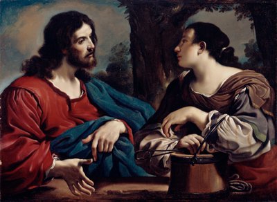 Kristus og kvinnen i Samaria, ca. 1620 av Giovanni Francesco Barbieri
