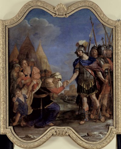 Volumnia før Coriolanus, 1643 av Giovanni Francesco Barbieri