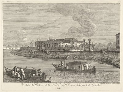 Utsikt over Villa Pisani, 1730-72. av Giovanni Francesco Costa