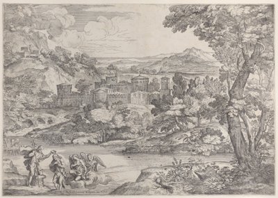 The Baptism of Christ at lower left, within a landscape, 1626-80., 1626-80.    1169134   no       norwegian Successfully Translated  Original: ""Portrait d Edouard VI (1537-1553) roi dAngleterre"" Peinture de lentourage dHans Holbein le jeune Translat: ""P av Giovanni Francesco Grimaldi