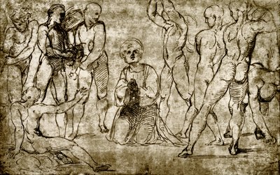 Steining av St. Stefan av Giovanni Francesco Penni