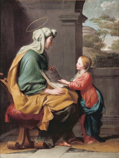 Jomfru Marias utdannelse av Giovanni Francesco Romanelli