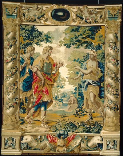 Venus ber Aeneas og vennen hans Achates om å dra til Kartago, 1679 av Giovanni Francesco Romanelli