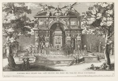 Fontein møtte hydraulisk orgel i de tuinen van de Villa d
