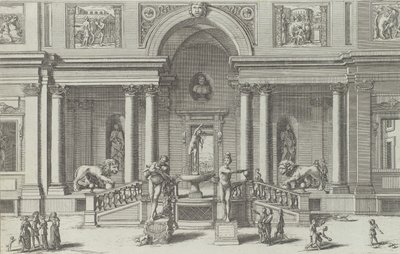Merkurfontenen i hagen til Villa Medici..., 1691 eller senere. av Giovanni Francesco Venturini