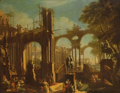 Ruinene av badene i Caracalla av Giovanni Ghisolfi