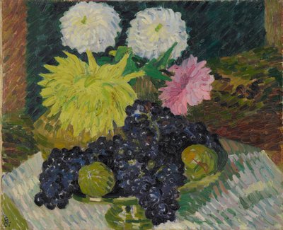 Dahliaer og druer, 1908. av Giovanni Giacometti