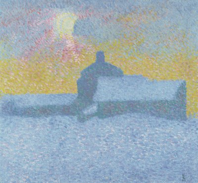 Vintertåke Vinter i Maloja av Giovanni Giacometti