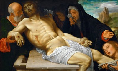 Renessanse: Klagesangen over Kristus par Savoldo, Giovanni Girolamo (1480/85-1548), ca 1515-1520. Olje på tre, 72,5x118,5. Kunsthistorisk museum, Vienne av Giovanni Girolamo Savoldo