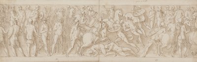 32 eksemplarer etter kolonnen til Marcus Aurelius, Piazza Colonna i Roma av Giovanni Guerra
