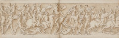 Romersk angrep (slutten av LXXVI); barbarhøvdinger blir tatt til fange (LXXVII); avreise for et slag med sarmaterne (begynnelsen av LXXVIII) av Giovanni Guerra