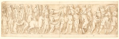 Sarmaterne overgir seg (LIII); Tyskerne blir ført over Donau (LIX); Tyskere blir anklaget av Sarmatians før Marcus Aurelius (LX); begynnelsen av en halshuggingsscene (LXI) av Giovanni Guerra