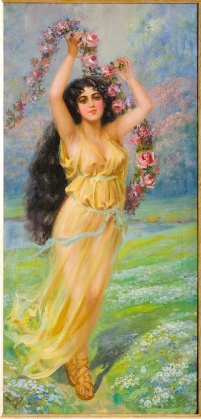 Young Nymph (olje på lerret) av Giovanni Guerzoni