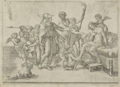 Bryllup av Alexander og Roxana av Giovanni Jacopo Caraglio (attributed to)