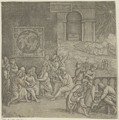 Skolen til en filosof av Giovanni Jacopo Caraglio (attributed to)