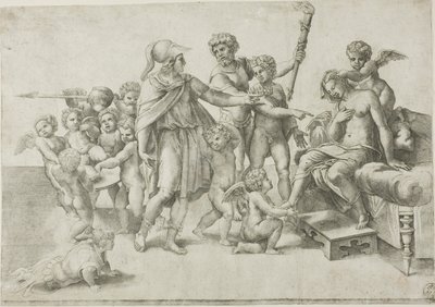 Alexander og Roxana av Giovanni Jacopo Caraglio