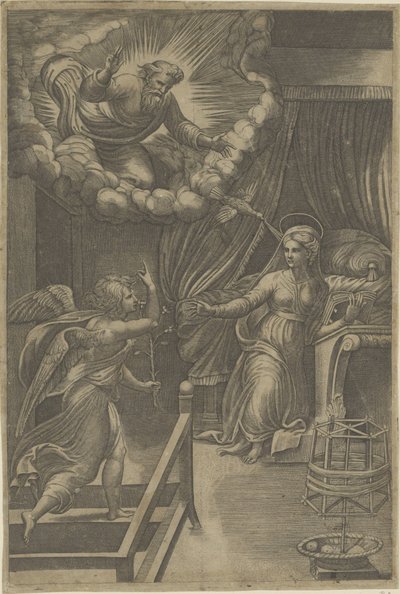 Bebudelsen med Gud Faderen av Giovanni Jacopo Caraglio