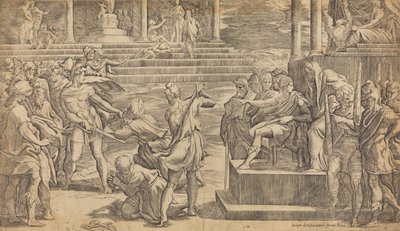 The Martyrium of St. Peter and St. Paul, ca. 1527. av Giovanni Jacopo Caraglio