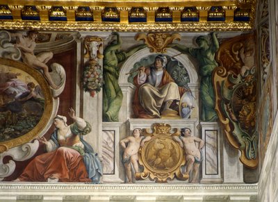 Detalj fra frise, Hall of Cuirassiers av Giovanni Lanfranco