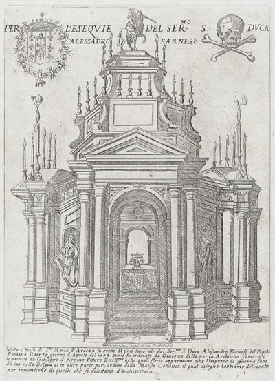 Katafal for hertug Alessandro Farnese, 1593 av Giovanni Maggi