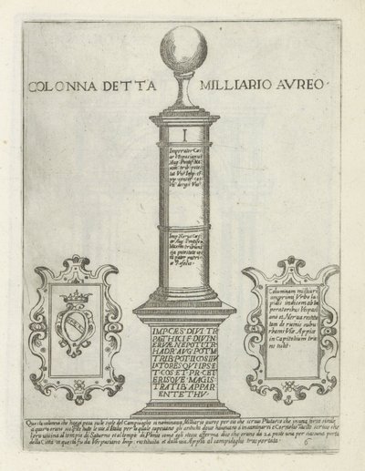 Om Golden Mile Kolonne kalt Golden Mile (tittel på objekt) Moderne og antikke monumenter og byggverk i Roma (serietittel) Ornamenti di fabriche antichi et moderni dell