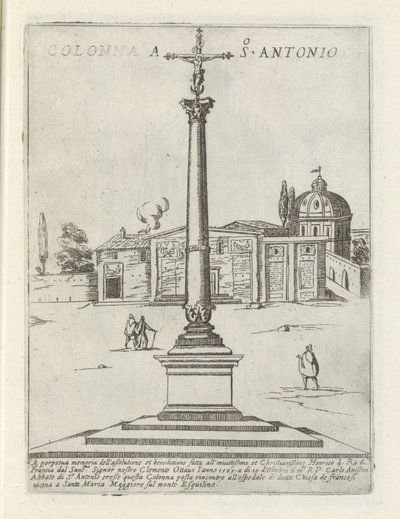 Kolonne i San Antonio Colonna a S. Antonio (tittel på objekt) Moderne og gamle monumenter og bygninger i Roma (serietittel) Ornamenti di fabriche antichi et moderni dell