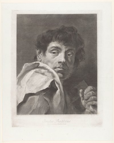 Apostelen Judas Thaddaeus Sanctus Thaddaeus (tittel på objekt) Apostlene (serietittel) av Giovanni Marco Pitteri