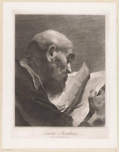 Apostelen Matteus Sanctus Matthaeus (tittel på objekt) Apostler (serietittel) av Giovanni Marco Pitteri