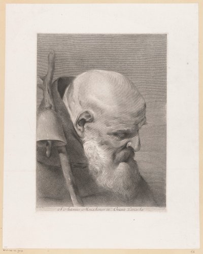 De heilige Antonius de Grote St. Anthony, patriark av munkene i Griente (tittel på objekt) av Giovanni Marco Pitteri