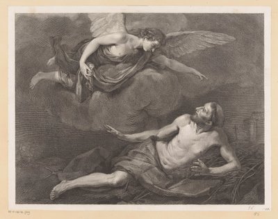 Den hellige Frans av Assisi og engelen av Giovanni Marco Pitteri
