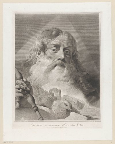 God de Vader møtte duif Uskapt Sator av alle skapninger (tittel på objekt) av Giovanni Marco Pitteri