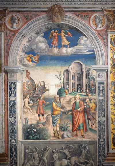 Fresco av Giovanni Maria Falconetto (1468-1535), Hall of Zodiac, Palazzo D
