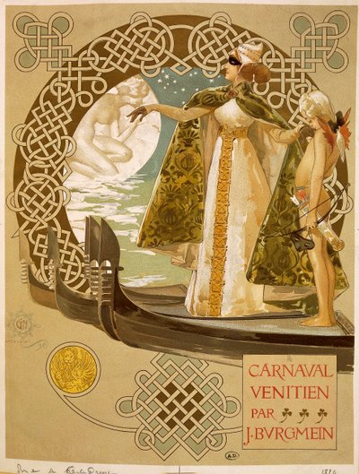 Venetiansk karneval, plakat av Giovanni Mataloni (1868-1944). av Giovanni Maria Mataloni