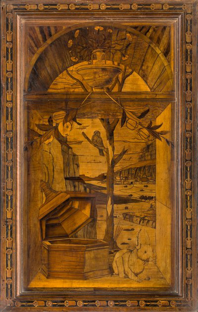 Lignaean Canonical Choir, innlagt av Giovanni Maria Platina 1484, Superior Stall av Giovanni Maria Platina