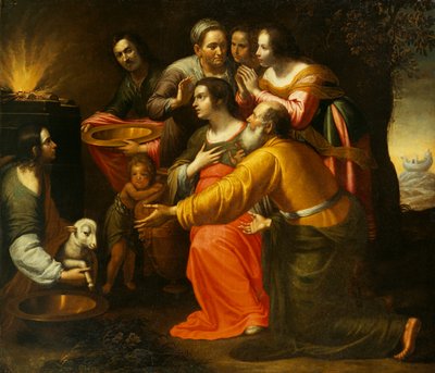 Noahs offer etter flommen (olje på lerret) av Giovanni Martinelli