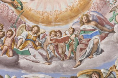 Engler og putti synger (detalj av 3496733) av Giovanni Mauro della Rovere