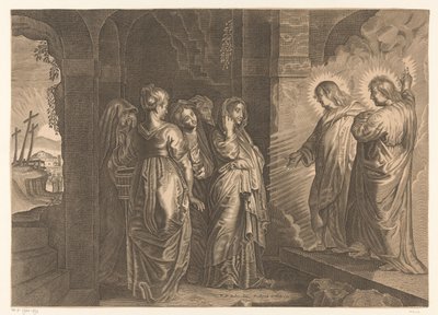 Hellige kvinner ved Kristi grav av Giovanni Merlo (attributed to)