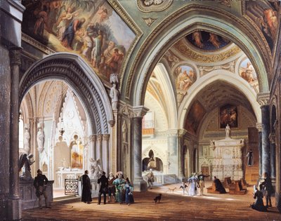 Inne i klosteret i Altacomba, av Giovanni Migliara av Giovanni Migliara