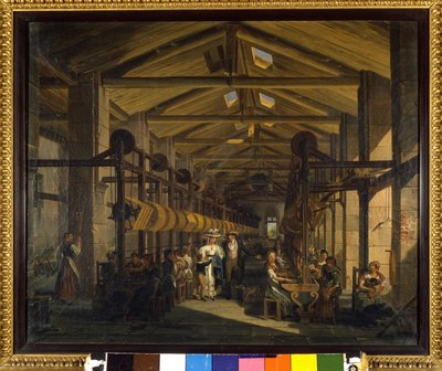 Silkespinning. Maleri av Giovanni Migliara av Giovanni Migliara