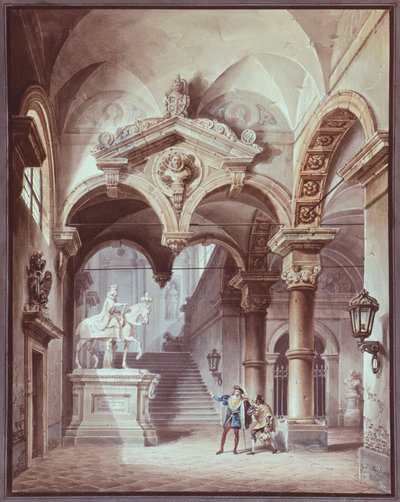 The Guest of Stone, Practical Joker of Sevilla, av Giovanni Migliara (1785-1837) av Giovanni Migliara