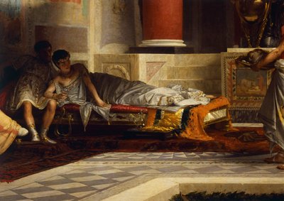 Revenge of Poppea, detalj, av Giovanni Muzzioli (1854-1894), olje på lerret av Giovanni Muzzioli
